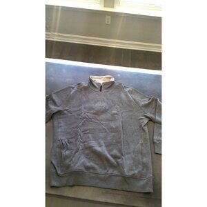 Lacoste Grey Gray Extra Large 3XL Quarter Zip Blue Sweater XXXL Size 8